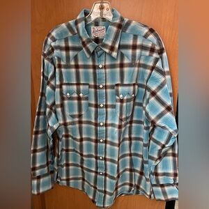 Rockmount Turquoise Plaid Button-Up Shirt